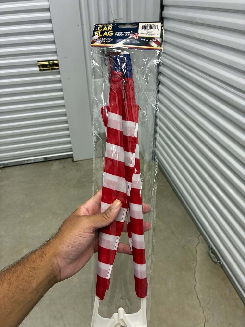 American Car Flag 12 x 18 with Window Clip 2-Pack